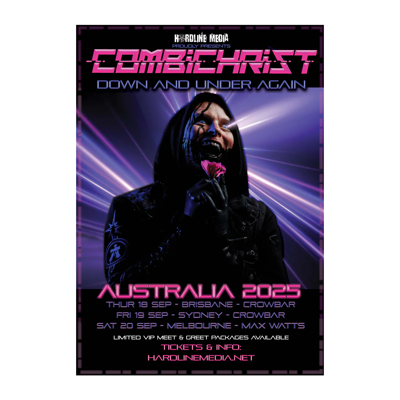 Combichrist - "Down And Under Again" Tour Poster