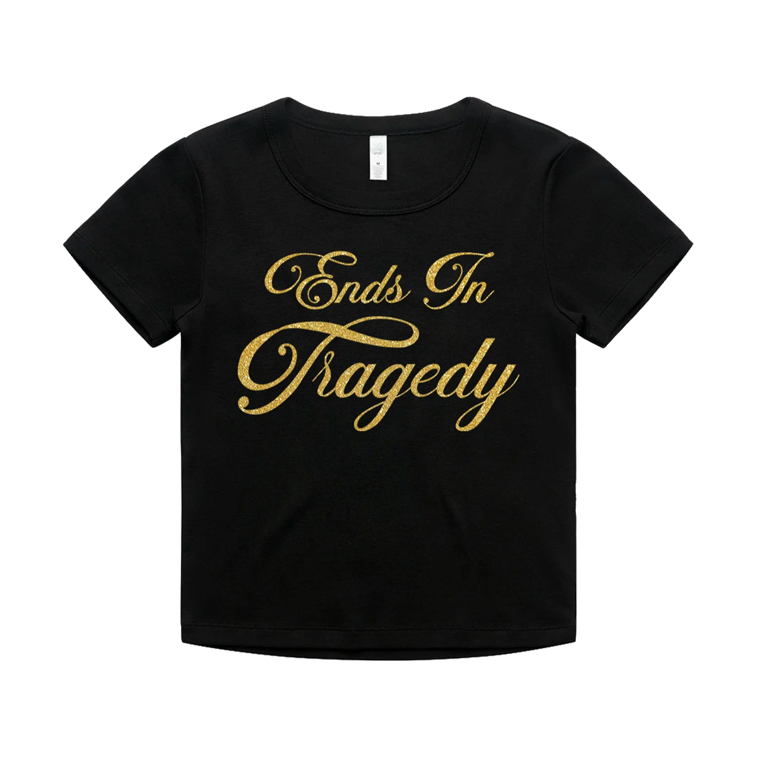 "Glitter Logo" Crop T-Shirt
