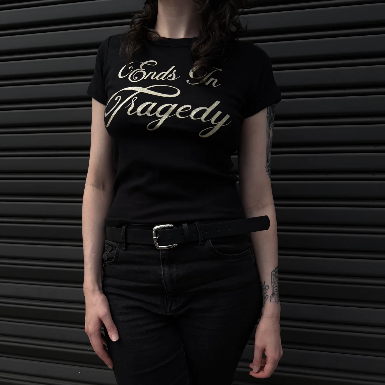 "Glitter Logo" Crop T-Shirt - Image 3