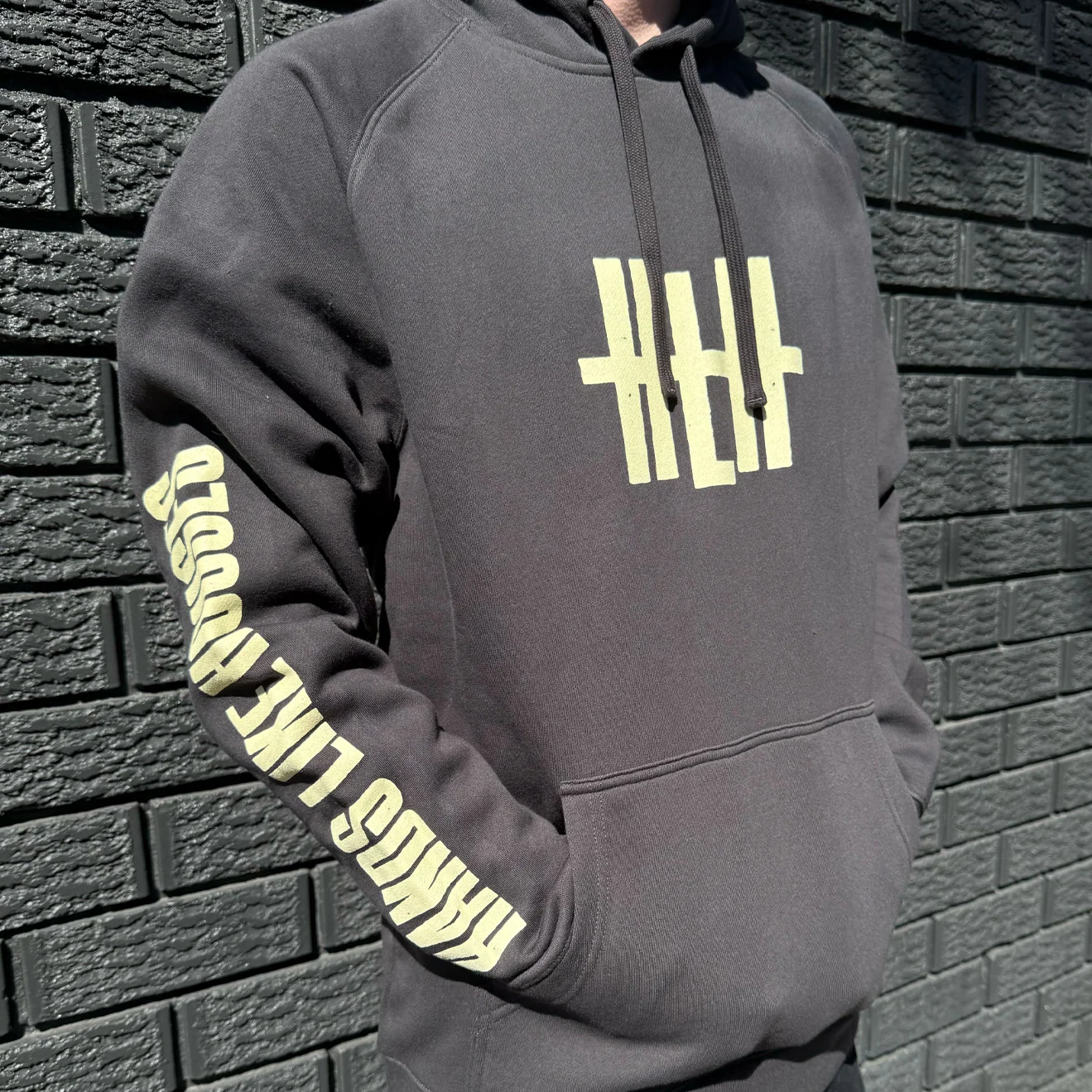 "Logo" Grey Hoodie - Image 3