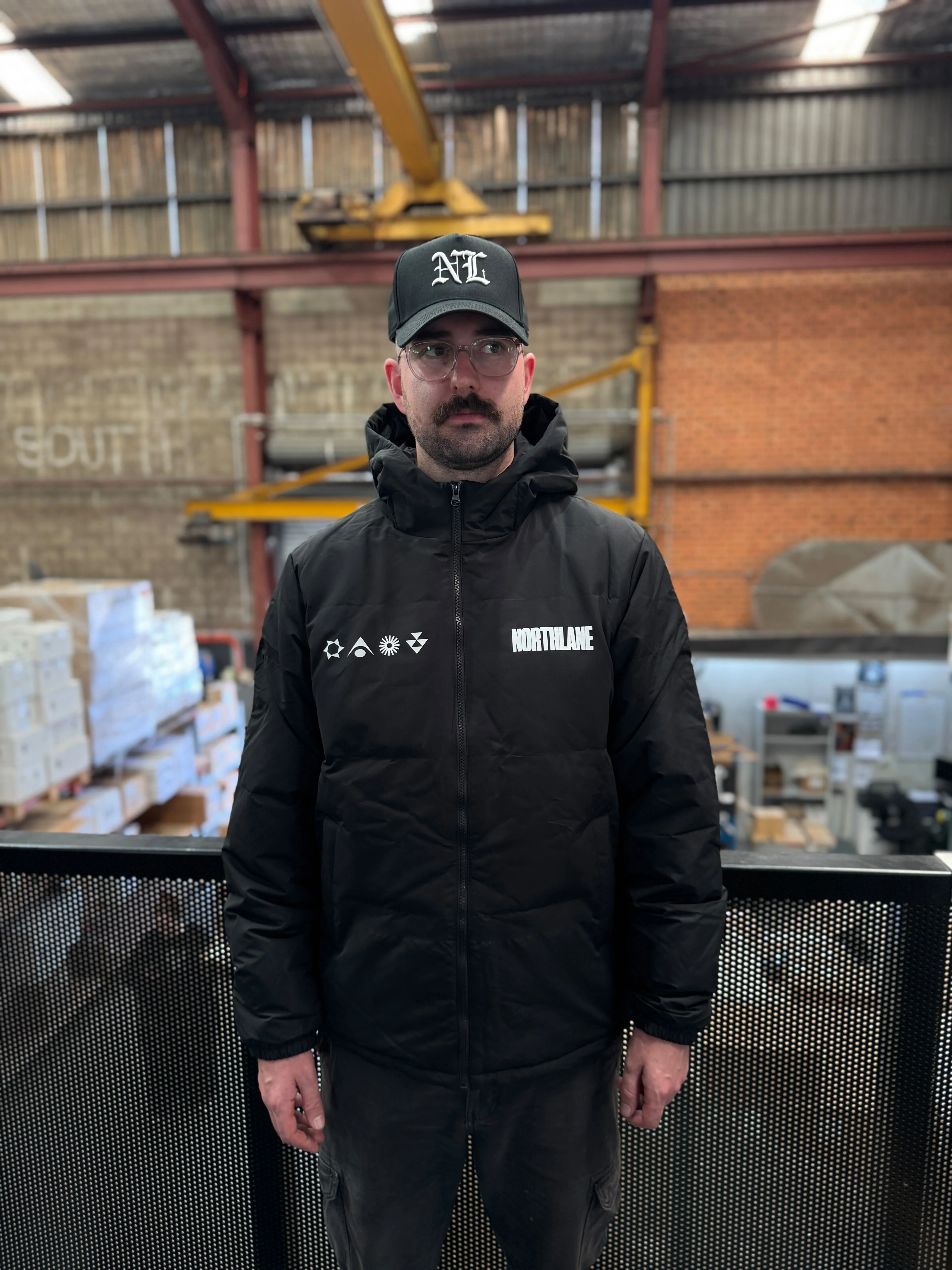 "Logo" Hooded Puffer Jacket - Image 5
