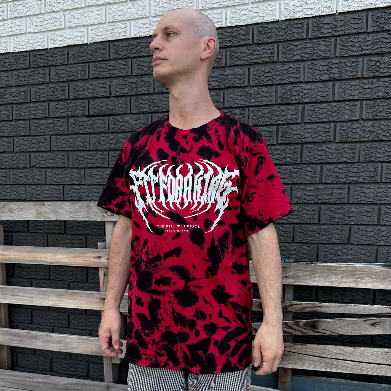 "Red DM" Tie Dye T-Shirt - Image 3