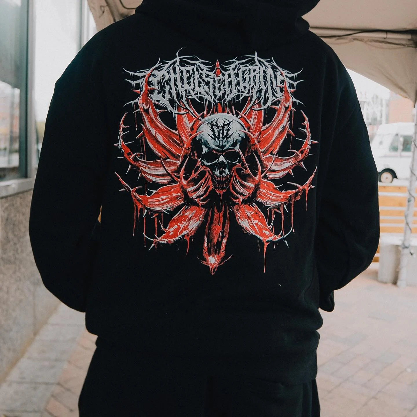 "Skull Lotus" Hoodie - Image 3